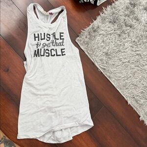 White Graphic Tank Top